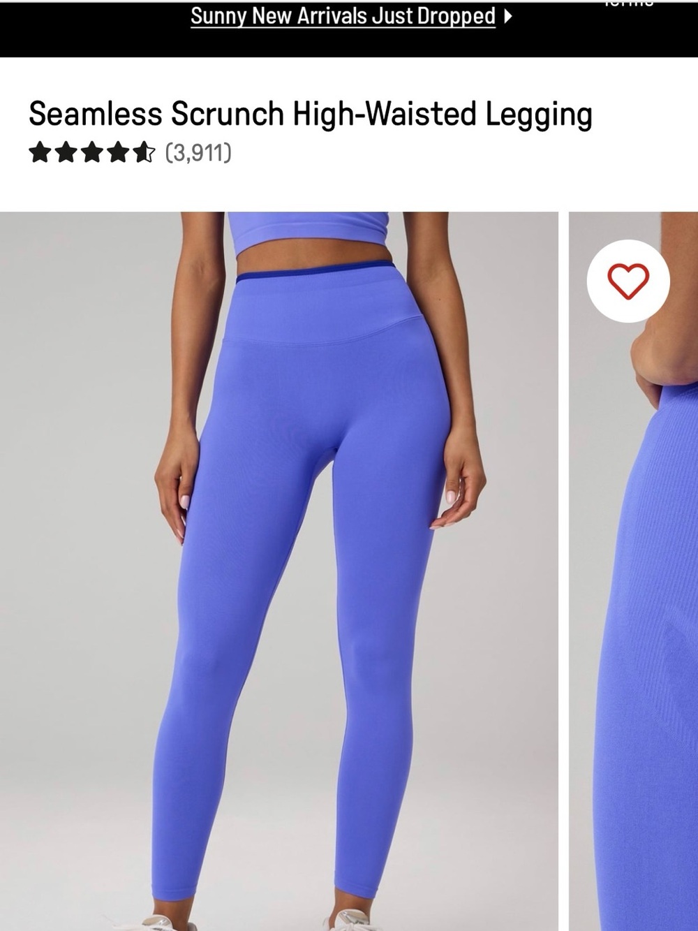FABLETICS Seamless High-Waisted Leggings in Sapphire Sky